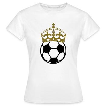 Koenig Fussball - König - King Football - Frauen T-Shirt - Weiß - Vorne - AI Model Female 172 dark (172cm)