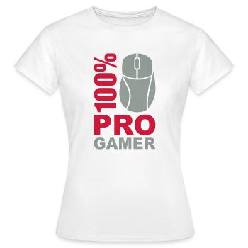 100% Pro Gamer - Frauen T-Shirt - Weiß - Vorne - AI Model Female 172 dark (172cm)