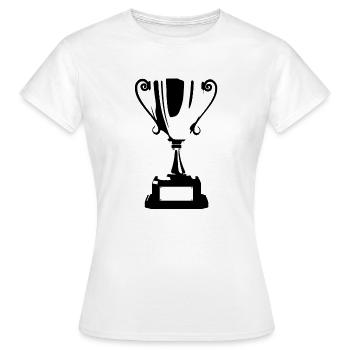 Pokal SW - Frauen T-Shirt - Weiß - Vorne - AI Model Female 172 dark (172cm)