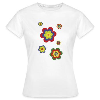 limited edition 3b flower power - Frauen T-Shirt - Weiß - Vorne - AI Model Female 172 dark (172cm)