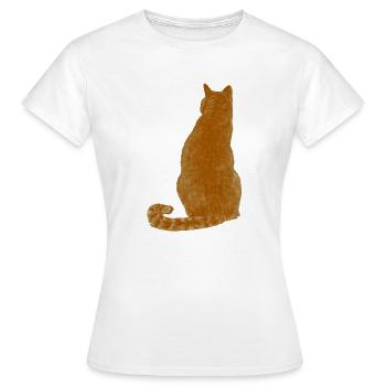 Blonde Katze - Frauen T-Shirt - Weiß - Vorne - AI Model Female 172 dark (172cm)