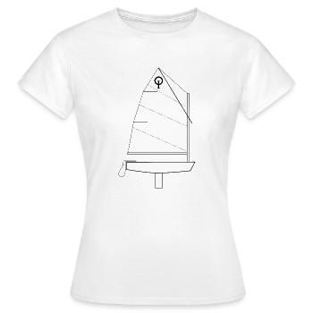 Optimist Riss - T-shirt Femme - blanc - Devant - AI Model Female 172 dark (172cm)