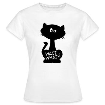 Chat d’humeur - T-shirt Femme - blanc - Devant - AI Model Female 172 dark (172cm)