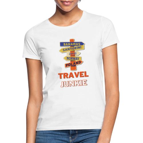 traveljunkie - i like to travel - Frauen T-Shirt