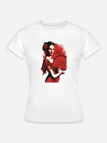 VIVA! FLAMENCO - Frauen T-Shirt - Weiß