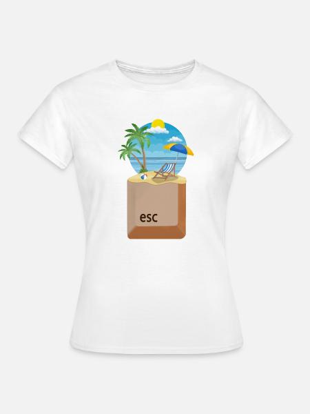 Urlaub vom Büro - Frauen T-Shirt - Weiß