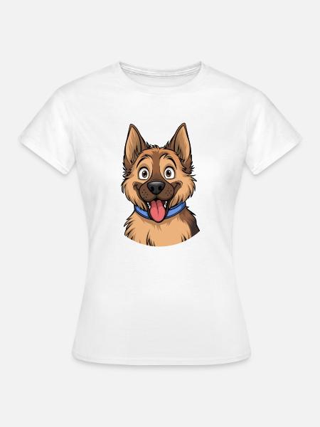 Schäferhund Portrait - Frauen T-Shirt - Weiß
