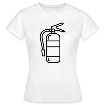 extincteur - T-shirt Femme - blanc - Devant - AI Model Female 172 dark (172cm)