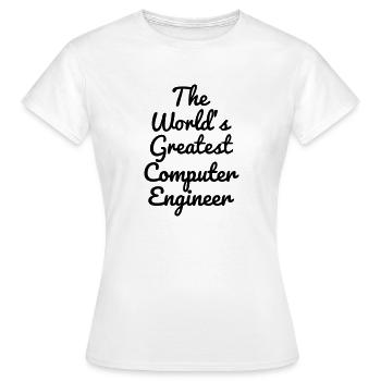 Computer / Informatiker / Aussenseiter / Ingenieur - Frauen T-Shirt - Weiß - Vorne - AI Model Female 172 dark (172cm)