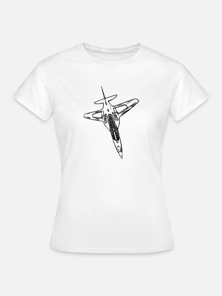 Eleganter Jet Flieger Flugzeug - Frauen T-Shirt - Weiß
