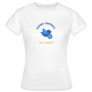 Football humour reseaux sociaux - T-shirt Femme - blanc - Devant - AI Model Female 172 dark (172cm)