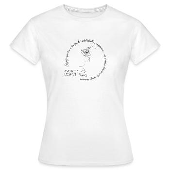 avoir de l'humour N2 - T-shirt Femme - blanc - Devant - AI Model Female 172 dark (172cm)