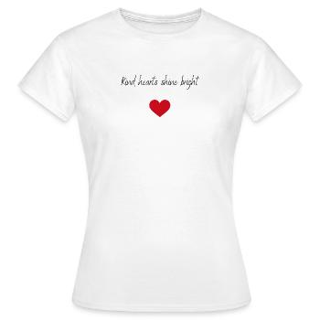 Kind hearts shine bright - Frauen T-Shirt - Weiß - Vorne - AI Model Female 172 dark (172cm)