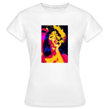 Mädchen malt Kunst - Frauen T-Shirt - Weiß - Vorne - AI Model Female 172 dark (172cm)