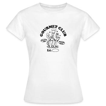 Gourmet Clubdesign - Frauen T-Shirt - Weiß - Vorne - AI Model Female 172 dark (172cm)