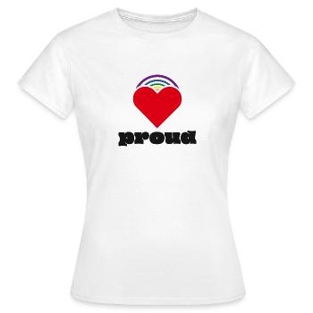 fier - DICTON LGBTQI+ - T-shirt Femme - blanc - Devant - AI Model Female 172 dark (172cm)