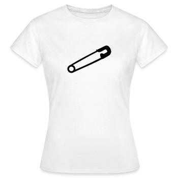 Safety pin - Women's T-Shirt - white - Front - AI Model Female 172 dark (172cm)