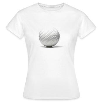 Der Golfball. - Frauen T-Shirt - Weiß - Vorne - AI Model Female 172 dark (172cm)