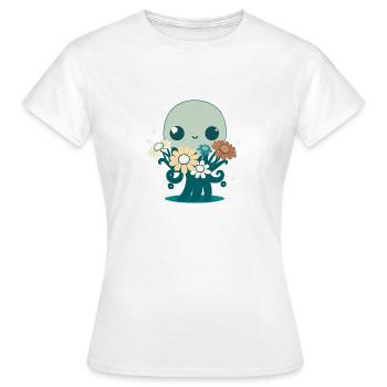 Liebevolle Tentakel 1 - Frauen T-Shirt - Weiß - Vorne - AI Model Female 172 dark (172cm)