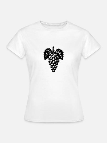Weinreben Weintrauben und Blättern - Frauen T-Shirt - Weiß