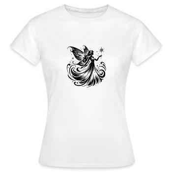 Fée dansante avec baguette magique scintillante - T-shirt Femme - blanc - Devant - AI Model Female 172 dark (172cm)