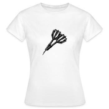 Deux fléchettes au look vintage - T-shirt Femme - blanc - Devant - AI Model Female 172 dark (172cm)