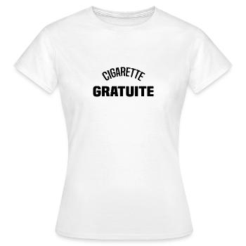 Cigarette gratuite - T-shirt Femme - blanc - Devant - AI Model Female 172 dark (172cm)