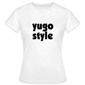 Style Yugo - style unifié des Balkans - T-shirt Femme - blanc - Devant - AI Model Female 172 dark (172cm)