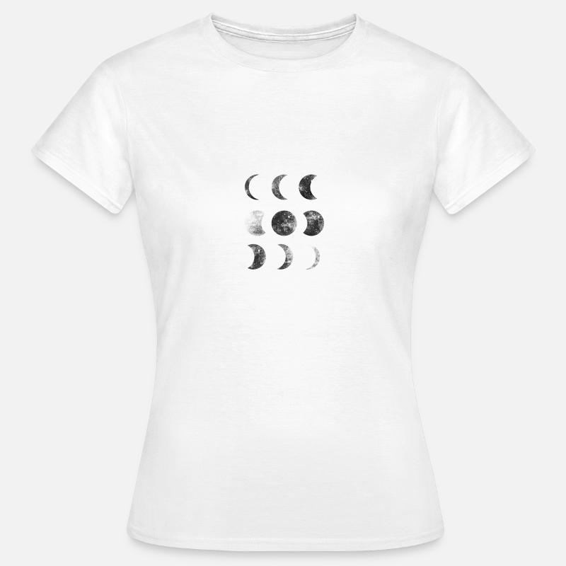 Moon Phases Shirt Total Solar Eclipse Astronomy - Women's T-Shirt - white