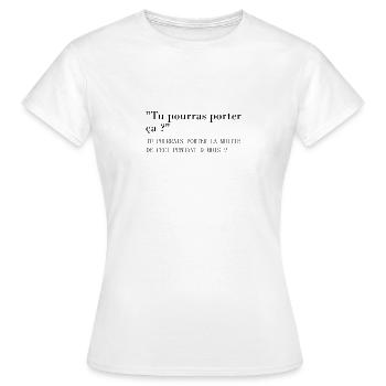 bébés du btp - T-shirt Femme - blanc - Devant - AI Model Female 172 dark (172cm)
