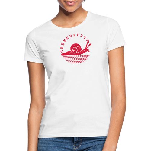 Serendipitous Snail - a logo for slow boating - Women's T-Shirt