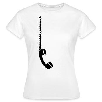 Telephone - T-shirt Femme - blanc - Devant - AI Model Female 172 dark (172cm)