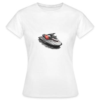 Action sur le jet ski - T-shirt Femme - blanc - Devant - AI Model Female 172 dark (172cm)