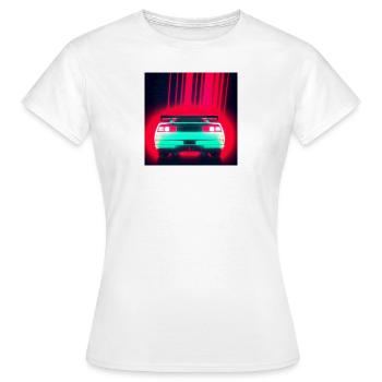 Car from behind with red light - Women's T-Shirt - white - Front - AI Model Female 172 dark (172cm)