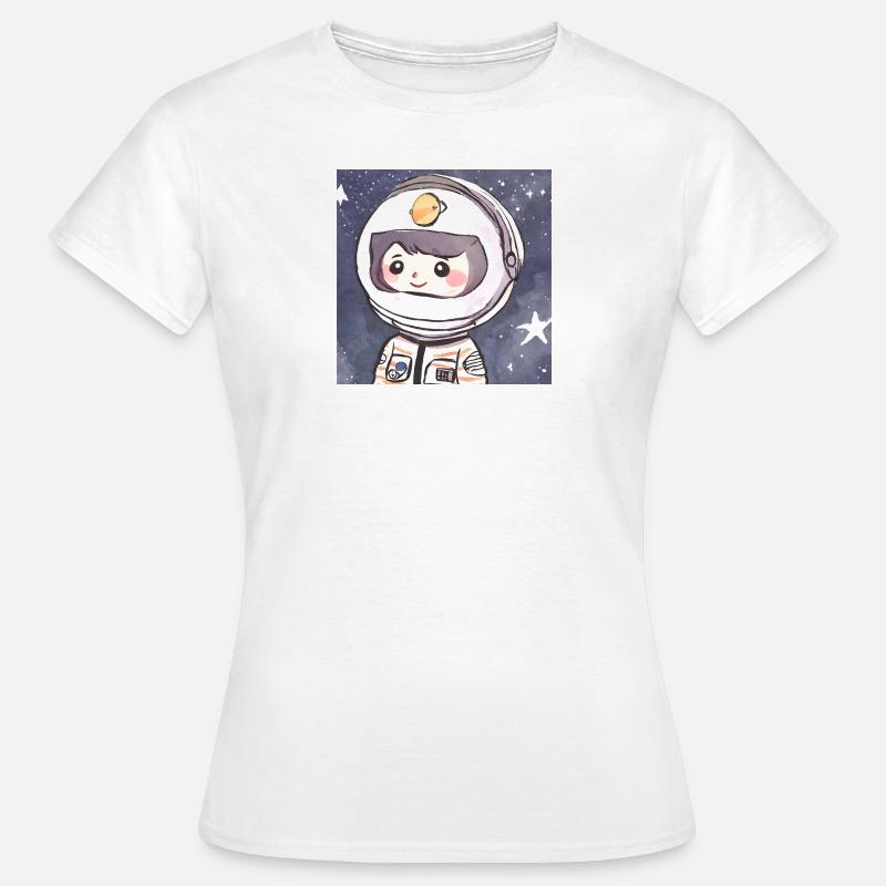 Cute astronaut in outer space - Women's T-Shirt - white