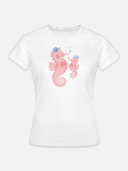 Seepferdchen - Frauen T-Shirt - Weiß