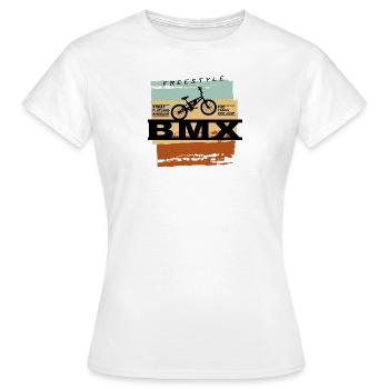 BMX Action - Women's T-Shirt - white - Front - AI Model Female 172 dark (172cm)
