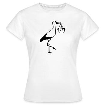 Stork - Women's T-Shirt - white - Front - AI Model Female 172 dark (172cm)