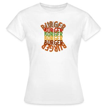 CONSTRUIRE UN HAMBURGER - T-shirt Femme - blanc - Devant - AI Model Female 172 dark (172cm)