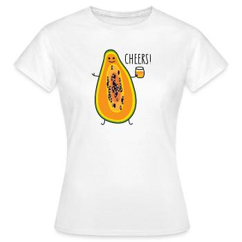 En bonne santé avec la papaye - T-shirt Femme - blanc - Devant - AI Model Female 172 dark (172cm)