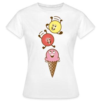 Eis - Frauen T-Shirt - Weiß - Vorne - AI Model Female 172 dark (172cm)