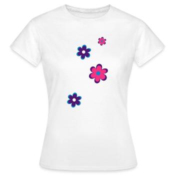 Blumen - Frauen T-Shirt - Weiß - Vorne - AI Model Female 172 dark (172cm)