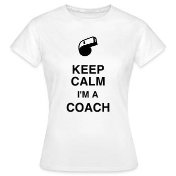 Coach / Coaching / Trainer / Sport - Frauen T-Shirt - Weiß - Vorne - AI Model Female 172 dark (172cm)