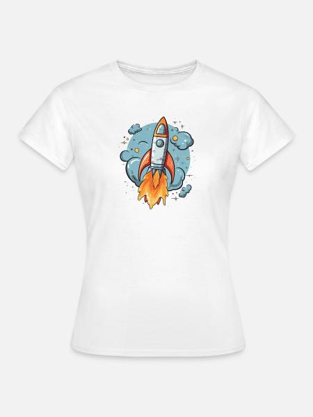 rocket ship - Frauen T-Shirt - Weiß