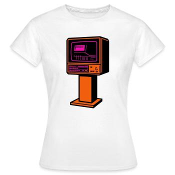 Rétro Future TV - T-shirt Femme - blanc - Devant - AI Model Female 172 dark (172cm)