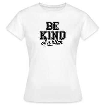 T-Shirt mit beleidigendem humorvollem Motiv - Frauen T-Shirt - Weiß - Vorne - AI Model Female 172 dark (172cm)