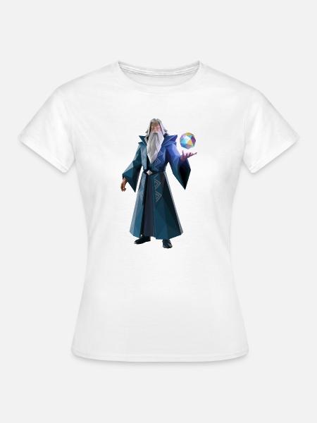 Wise Wizard - Cooles Low-Poly-Logo - Frauen T-Shirt - Weiß