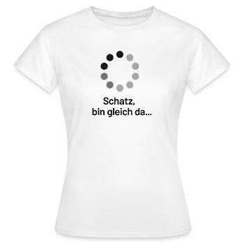 Chérie, je serai là ! - T-shirt Femme - blanc - Devant - AI Model Female 172 dark (172cm)