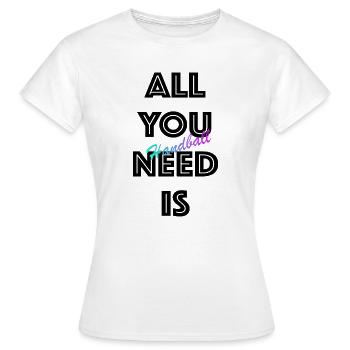 Handball Gradient Script - Women's T-Shirt - white - Front - AI Model Female 172 dark (172cm)