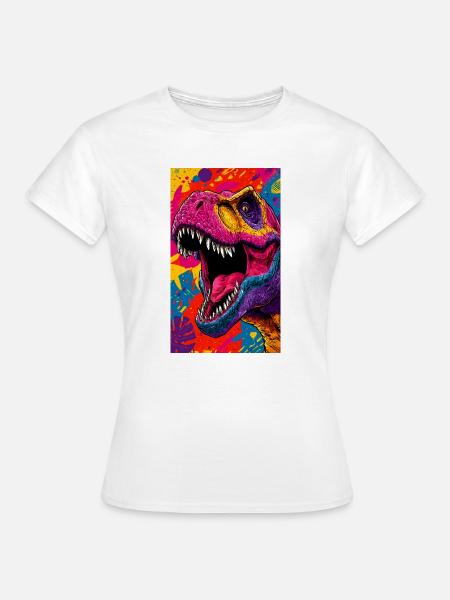 Dinosaurier - Frauen T-Shirt - Weiß